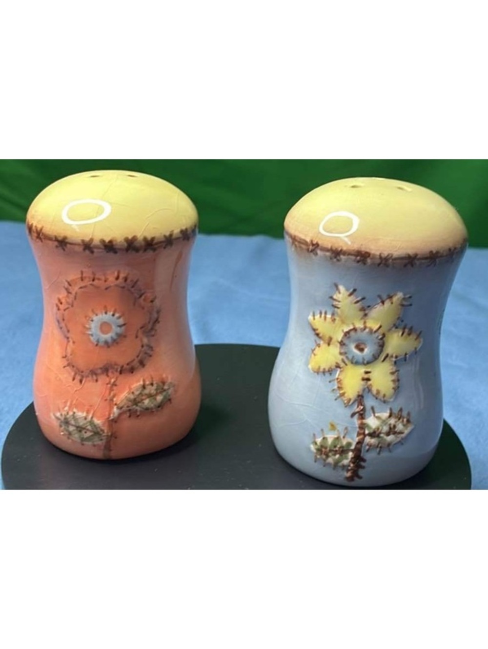 Vintage Floral Ceramic Salt and Pepper Shakers